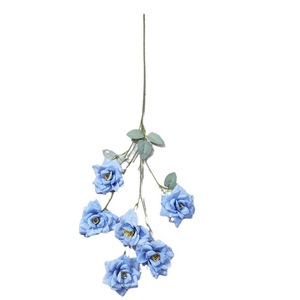 Yixuan Ramo de Rosas Artificiales de 6 Cabezas, Flor de Seda de Alta Simulación, Pieza Floral Decorativa para Bodas - Product Image 5