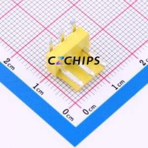 XY-VH3.96-3A21-YT Wire-to-Board Pin Header Bent Lead Through Hole,P=3.96mm Connector 1x3P 3.96mm Right Angle Insert VH - Product Image 1