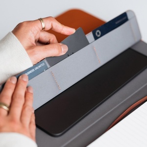 مقابلة استئناف قانونية مخصصة A5 A4 محفظة منقوشة بو جلد صناعي مجلدات الملفات مع صوفي - Product Image 3