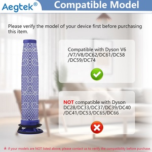 Piezas de repuesto <span class=keywords><strong>V6</strong></span> Post Pre filtros HEPA para Dysons Absolute Motorhead <span class=keywords><strong>aspiradora</strong></span> inalámbrica 965661-01 y 966741-01 - Product Image 6