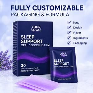 Private Label <b>Sleep</b> Supplement Sublingual <b>Sleep</b> Strip Natural Vegan - Product Image 2