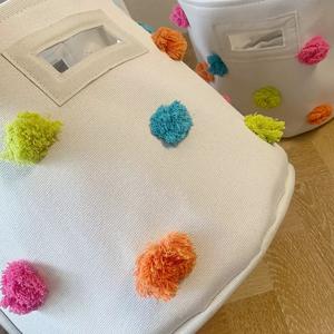 <span class=keywords><strong>Panier</strong></span> de rangement pour jouets en coton et lin, grande poubelle mignonne pour chambre d'enfant, <span class=keywords><strong>pompon</strong></span>, organisateur de jouets, petit <span class=keywords><strong>panier</strong></span> de rangement - Product Image 3