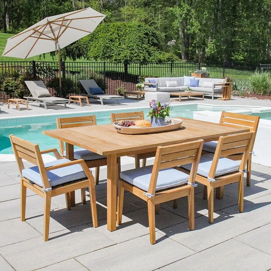 XY Best Outdoor Furniture China Solid Teak Wood Outdoor Dining Set Furniture Garden Teak Table and Chair Set