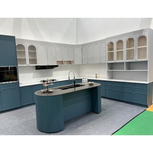Gabinete de <span class=keywords><strong>cocina</strong></span> de estilo europeo con diseño de coctelera de madera hecho <span class=keywords><strong>a</strong></span> <span class=keywords><strong>medida</strong></span> con Isla - Product Image 6