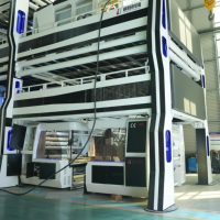 Machine d'extrusion de film soufflé à cinq couches 2026 de Chine avec système d'enroulement à anneau d'air K-Design à fente centrale pour films HDPE/LDPE/LLDPE