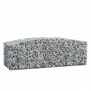 Cestas de Gabión de Hierro Galvanizado Plateado, Paquete de 2, Barreras Acústicas, Construcción Duradera - Product Image 1