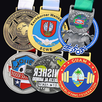 Médailles de karaté kickboxing en métal moulé or argent bronze fabrication de médailles souvenirs trophée de sport pour l'obtention du diplôme scolaire