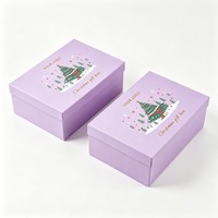 Boîte d'emballage cadeau de haute qualité avec laminage mat, conception gratuite, boîte d'expédition en carton pour Noël, vente chaude de boîtes cadeaux