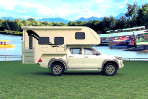 Camper léger pour pick-up, pop-up, à glisser dans le pick-up, avec fenêtres à porte étanches pour la vie mobile et le <span class=keywords><strong>camping</strong></span> - Product Image 3