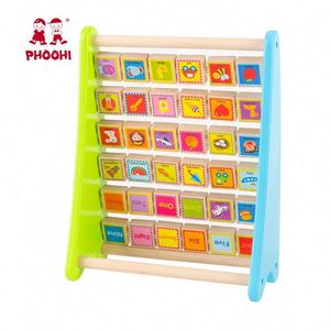 Bébé Apprentissage Lettre Capitale Perles Enfants En Bois Alphabet Abacus Jouet Éducatif Pour <span class=keywords><strong>Kidi</strong></span> - Product Image 2