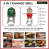 Barbecue Kamado AUPLEX pour l'extérieur, norme américaine, 23 pouces, en céramique, au charbon de bois, polyvalent, style argentin