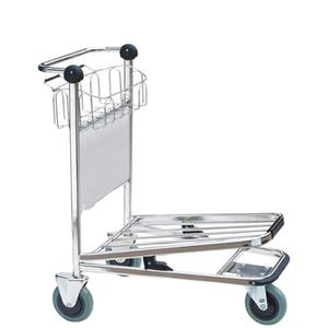 Hoogwaardige Driewielige Aluminium Luchthavenbagagewagen Met Handrem Oem Aanpasbare Bagagewagen Op De Luchthaven - Product Image 1