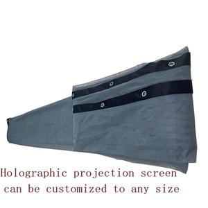 Écran de <span class=keywords><strong>projection</strong></span> <span class=keywords><strong>gris</strong></span> holographique en maille 16:9 avec bords en gaze pour spectacles sur scène, style œillets et tissu en fibre, taille optionnelle - Product Image 6