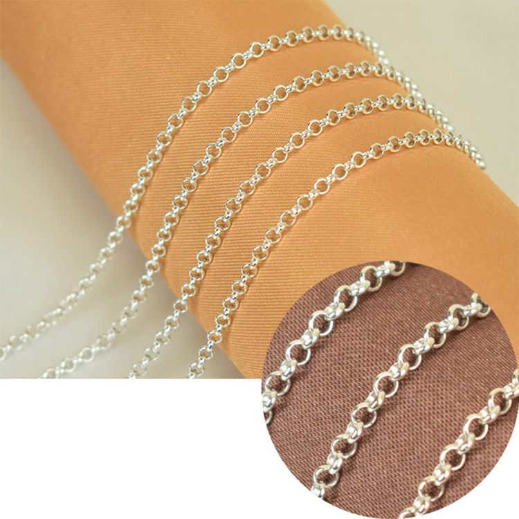 Factory Price 925 Sterling Silver Simple Chain Platinum Plated