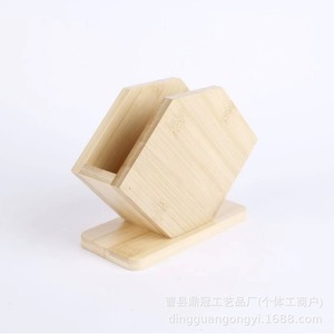 Bamboo Desktop Storage <b>Box</b> With Tissue Holder And Compartment Organizer For Office Or Home Use - Product Image 5