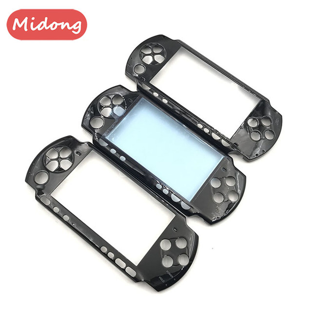 Black Front Faceplate Shell Case Cover Replacement for Sony PSP 1000 2000 3000