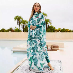 ชุดว่ายน้ำมุสลิมแบบอนุรักษ์นิยมพิมพ์ลายชุดชายหาดป้องกันแสงแดดสำหรับดำน้ำและเล่นเซิร์ฟ - Product Image 2