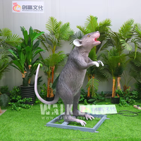 Animatronic Field Mouse Lebensgroßer realistischer Nagetier-Motion-Sound für Zoo-Gehäuse Einkaufs zentrum Schule drinnen/draußen
