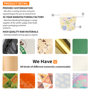 8oz 12oz 16oz 26oz 32oz Kraft súp <span class=keywords><strong>cup</strong></span> tùy chỉnh in mì hộp với nắp thân thiện với môi phân hủy sinh học dùng một lần súp <span class=keywords><strong>cup</strong></span> - Product Image 5