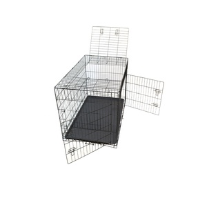 Cage pour chien en acier écologique avec forme de trous d'arbre et plateau en plastique pour chiens - Cage pour animaux de compagnie moderne et luxueuse - Product Image 2