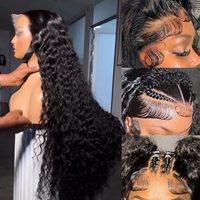 Peluca frontal de encaje 13*4 de onda profunda al por mayor, densidad del 250%, cabello humano virgen vietnamita SDD, proveedores de pelucas de encaje HD transparente