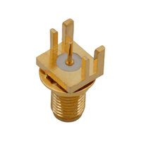 Connecteur RF SMA-KY femelle plaqué or, filetage extérieur, trou intérieur, broche décalée, montage sur circuit imprimé 0-6 GHz pour module sans fil