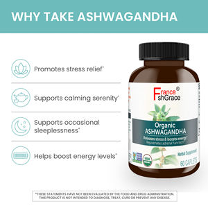 Extractos de Ashwagandha Orgánica, Rejuvenece la Función <span class=keywords><strong>Adrenal</strong></span>, 60 Cápsulas para Hombres y Mujeres, 60 Cápsulas de Ashwagandha - Product Image 5