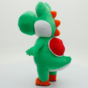 Costume gonflable Yoshi vert pour Halloween, mascotte ambulante, figurine d'<span class=keywords><strong>action</strong></span> animale de dessin animé pour cosplay - Product Image 6