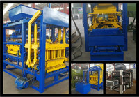 Machine de fabrication de blocs creux en QT4-18 Machines à briques de pavage avec pompe moteur PLC et composants de base de boîte de vitesses inclus