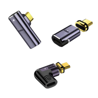 Adaptador magnético USB C PD 140W Carga USB4 40Gbps Transferencia de datos 8K 60Hz Video para dispositivos Thunderbo 3/4 Tipo C