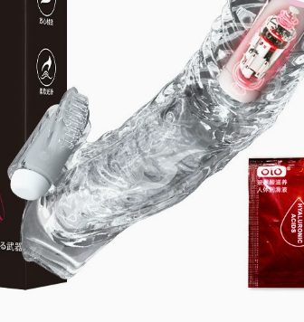 manchon double vibration transparent