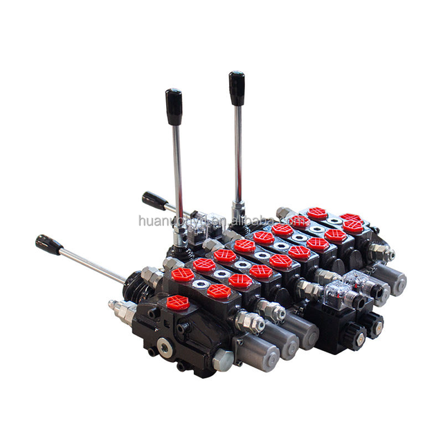 SD8 Factory Made Timber Grab Forest Machine Sectional Hydraulic Monoblock Directional Control Valve Two-way 80L Flow Rate Spool