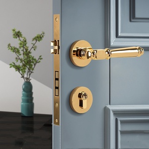 Manija de Puerta Interior de Latón de Alta Calidad, Manija de Puerta de Bronce Envejecido para Apartamento, Hotel, Villa, Sistema de Herrajes para Puertas de Madera - Product Image 3