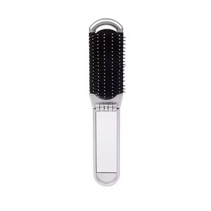 Travel Comb With <b>Mirror</b> Foldable Mini Cushion Hair Styling Tool Portable Silver 10-15Cm <b>Plastic</b> Beauty Care For Travel - Product Image 5