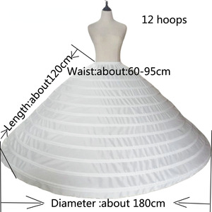 Blanc <span class=keywords><strong>grande</strong></span> <span class=keywords><strong>taille</strong></span> 12 anneau en acier 180cm diamètre jupe bouffante <span class=keywords><strong>robe</strong></span> <span class=keywords><strong>de</strong></span> <span class=keywords><strong>mariée</strong></span> jupons à volants sous-jupe nouveaux accessoires <span class=keywords><strong>de</strong></span> mariage - Product Image 3
