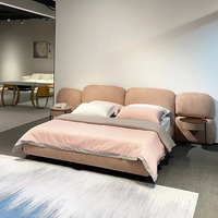 ATUNUS Home King Size Großes Kopfteil Gepolsterter Stoff Home Bed Set Design Multifunktion ale Möbel Schlafzimmer-Sets