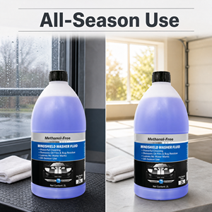 Liquide lave-glace 2L Nettoyant vitres voiture sans méthanol, <span class=keywords><strong>antigel</strong></span> à l'éthanol, éliminateur de film gras et de résidus d'insectes, liquide essuie-glace toutes saisons - Product Image 2