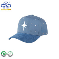 Gorras de Béisbol de 5 Paneles con Diseño de Pedrería, Logotipo Impreso de Primera Calidad, Tela de Velour, con Etiqueta Privada para Unisex, Estilo Urbano