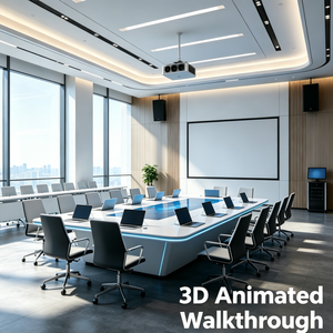 Service de conception d'intérieur pour complexes hôteliers et bâtiments commerciaux, animation 3D en vue aérienne et rendu d'espace intérieur, production sur mesure - Product Image 4