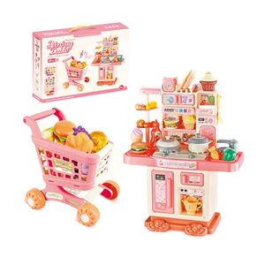 ของเล่นบ้านจำลอง Jacko Toys ดีไซน์สมจริง 89 ชิ้น ชุดโต๊ะอาหารและรถเข็นพร้อมไฟและเสียงเพลงสำหรับเด็ก - Product Image 4