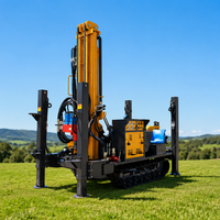 Machine de forage de puits d'eau pneumatique DTH, foreuse de puits de 200 m, moteur diesel, foreuse de puits sur chenilles