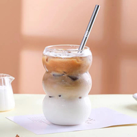 Tasses à café en verre borosilicate haute résistance personnalisées de grande capacité, 550 ml, best-seller, pour latte
