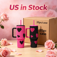 En stock aux États-Unis : Gourde isotherme durable de 40 OZ avec strass scintillants, Mug de voyage thermos de 40 OZ pour la maison, le bureau, l'extérieur et l'usage quotidien