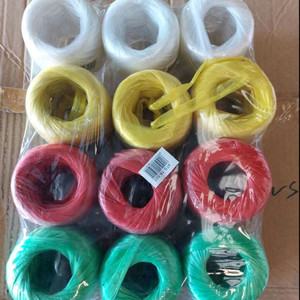 Cường độ cao 50gr 100gr Polypropylene <span class=keywords><strong>PP</strong></span> Raffia twine bóng bền ở nước ngoài ràng buộc đóng gói màu đỏ vàng xanh trắng màu chuỗi - Product Image 6