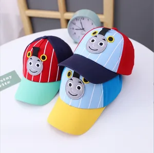 Topi Baseball kartun lucu anak-anak, topi Baseball kereta, topi matahari perjalanan luar ruangan musim panas