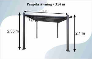 Pérgola de Aluminio Personalizada para Jardín, Cubierta de Pérgola con Techo de Láminas, Pérgola Motorizada de Aluminio Impermeable para Exteriores - Product Image 3