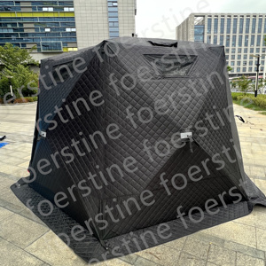 Foerstine bật lên tùy chỉnh ngoài trời mùa đông băng câu cá Lều di động di động vuông đi bộ đường dài cách nhiệt phòng tắm hơi lều với lỗ bếp - Product Image 6
