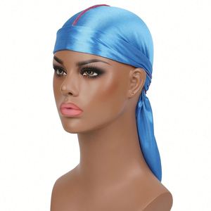 Durag en satin extra long pour hommes, foulard doux et soyeux, bonnet de designer pour 360 Waves - Product Image 2