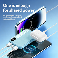 Nuevo Mini Power Bank de 10000 mAh, Carga Rápida de 22.5 W, Salida PD de 20 W Tipo C, Pantalla Digital, Cargador de Batería Delgado