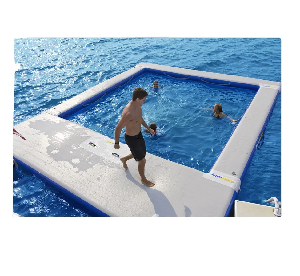 ボートとヨット用の水上遊具フローティングスイミングプールインフレータブルクラゲプール